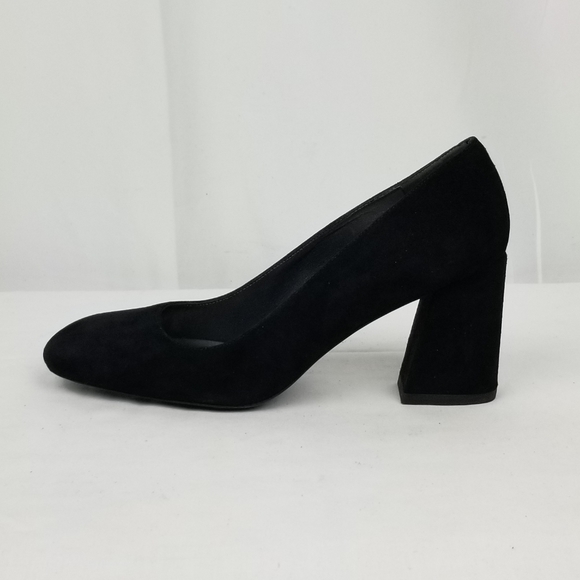 Stuart Weitzman Black Suede Block Heels Pumps 6.5 - Picture 2 of 9